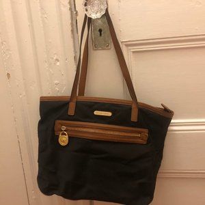 Michael Kors Black Nylon Tote Back